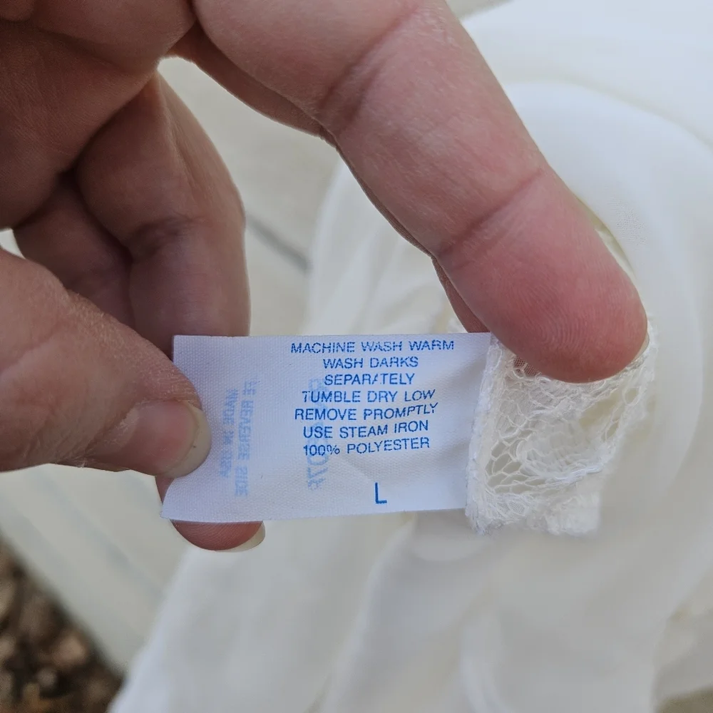vintage Amelia's white lace bridal nightie SEE MEASUREMENTS - Picture 5 of 7